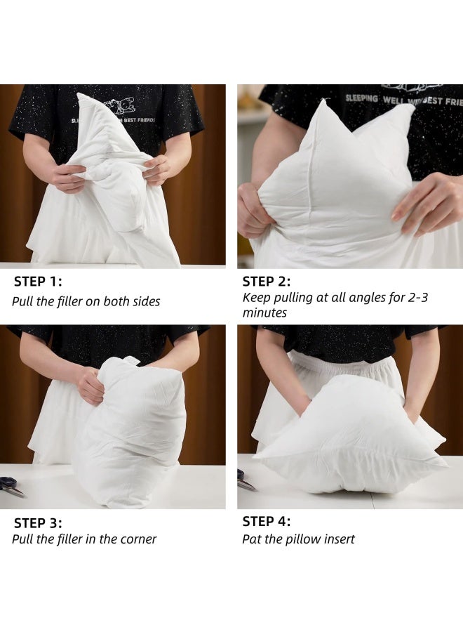 Throw Pillow Insert Premium Pillow Stuffer Sham Rectangle For Decorative Cushion Bed Couch Sofa 12X20 Inch