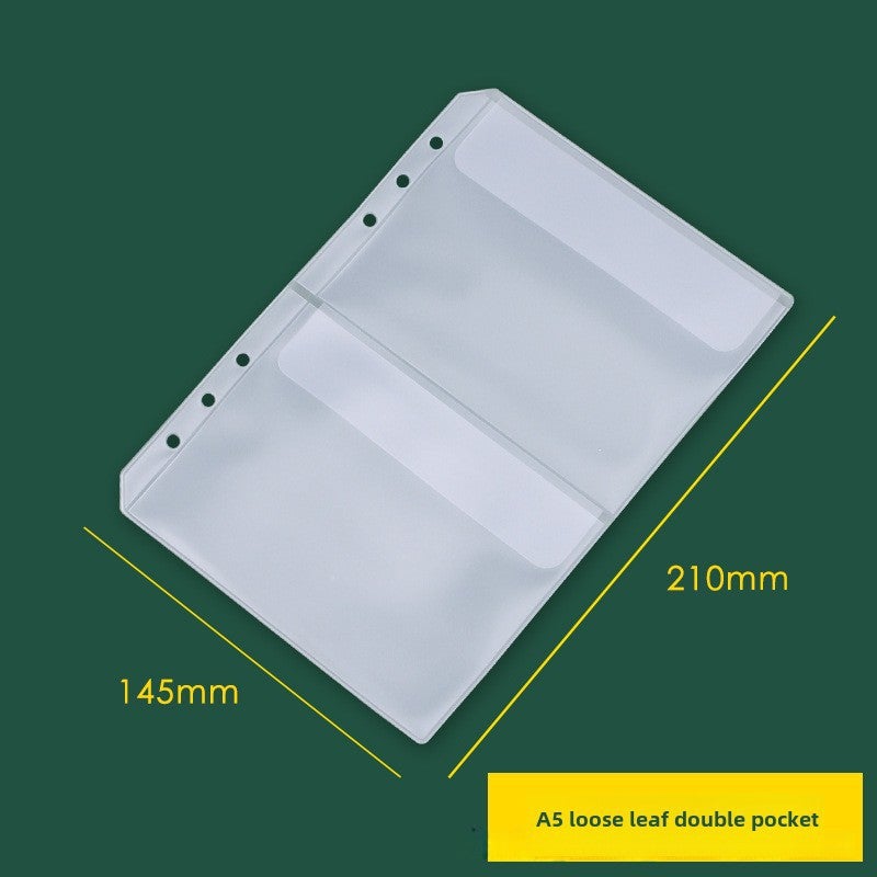 Generic A6 Binder Cash Budget Book A5 Zip Pouch Note A5 double loose-leaf pocket 
