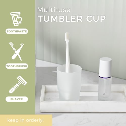 Aomasi Tumbler Glass, Frosted Bathroom Rinsing Cup, Replacement Tumbler for Aomasi Toothbrush Holder - Image 5
