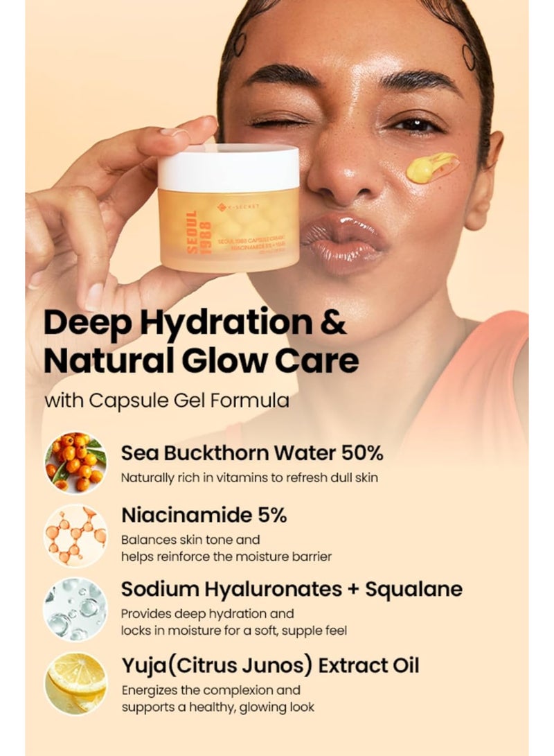 K-SECRET SEOUL 1988 Niacinamide Capsule Cream 50ml, - Image 3