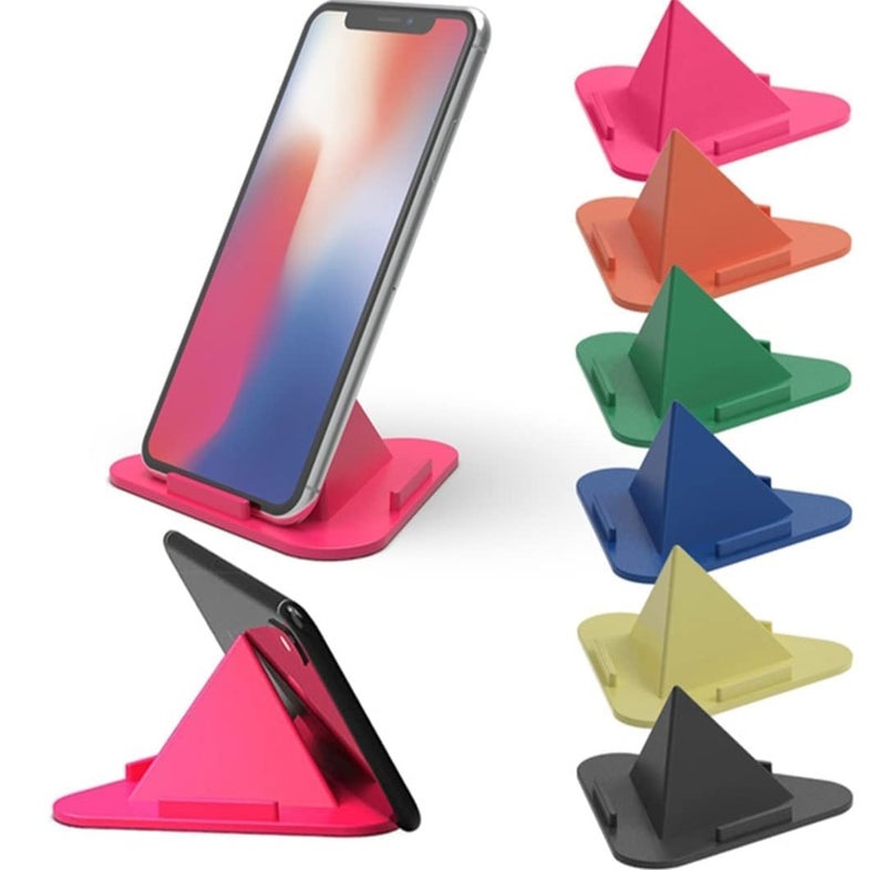 SKYCELL حامل هاتف محمول ثلاثي الجوانب قابل للحمل من SKYCELL بشكل هرم (متعدد الألوان) (عبوة من 5)  - Image 4