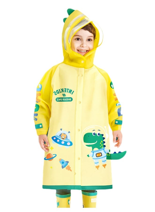 Kids Waterproof Rain Coat, EVA Portable Rain Poncho, for Girls Boys Toddler Rainwear Rain Jacket Cape, Reusable Children Raincoat, for Outdoor Climbing Cycling Hiking Camping,L Size 5-6 Years - Image 1