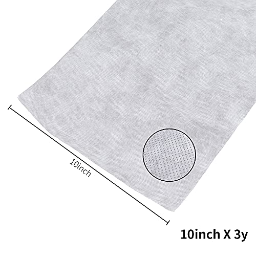 DGQ Wash-Away Water Soluble Stabilizer 10" x 3 Yard Light Weight DGQ Non Woven Wash Away Machine Embroidery Topping Embroidery Stabilizer Backing for Sewing Craft - Image 2
