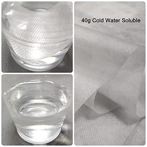 DGQ Wash-Away Water Soluble Stabilizer 10" x 3 Yard Light Weight DGQ Non Woven Wash Away Machine Embroidery Topping Embroidery Stabilizer Backing for Sewing Craft - Image 4