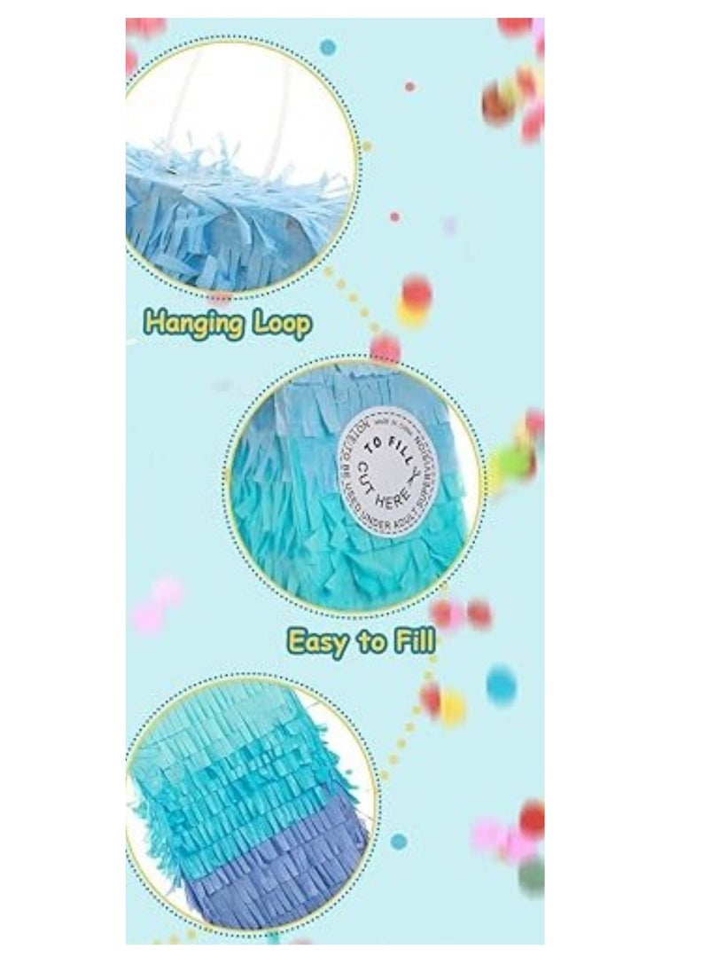 Tamona Bluey Birthday Party Piñata for Kids, Unique Bluey Shaped Pinata 3D Pull String  - Image 4