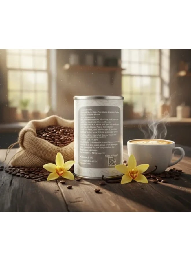 Dpono Vanilla Coffee – Premium Flavored Arabica Ground Coffee with Natural Vanilla – 225g - Image 2