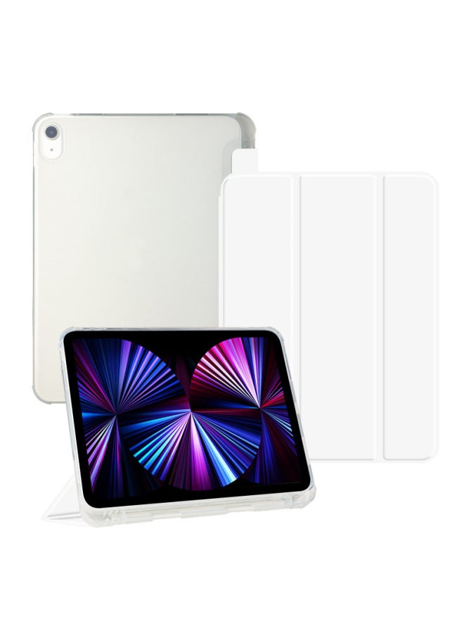 Digital Computer/ipad Protective Case - Ultra-thin Transparent Frosted Design Full Body Protection For Your Device-Color:White (transparent Bottom Shell)-Applicable Model:Ipad Air4/air5 ( 10.9inch )/ Air 11inch (2024/2025) Universal - Image 1