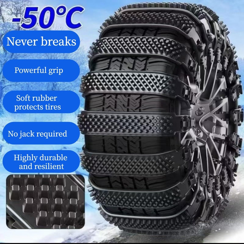 weideke 20 Pack Tire Chains, Universal Emergency Tire Chains, Adjustable Plastic Anti-skid Ties,Safety Chains for Most Cars, SUV Trucks, Safety Chains Anti-skid Chains,Reusable Portable TPU Safety Chains (20) - Image 4