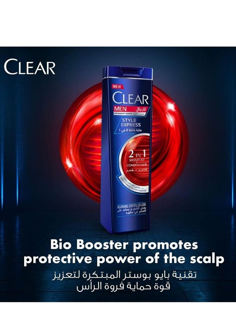 Clear Men Anti-Dandruff Style Express 2In1 Shampoo & conditioner, 400ml - Image 2