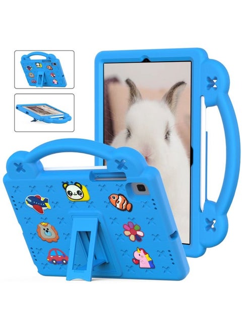 Case Cover For Samsung Galaxy Tab A7 10.4 2020 T500/T505 Handle Kickstand Children EVA Shockproof Tablet Case Sky Blue