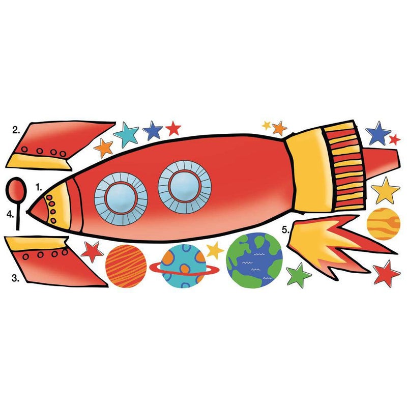 RoomMates RMK2619GM Rocket Giant Peel and Stick Wall Decals - Image 5