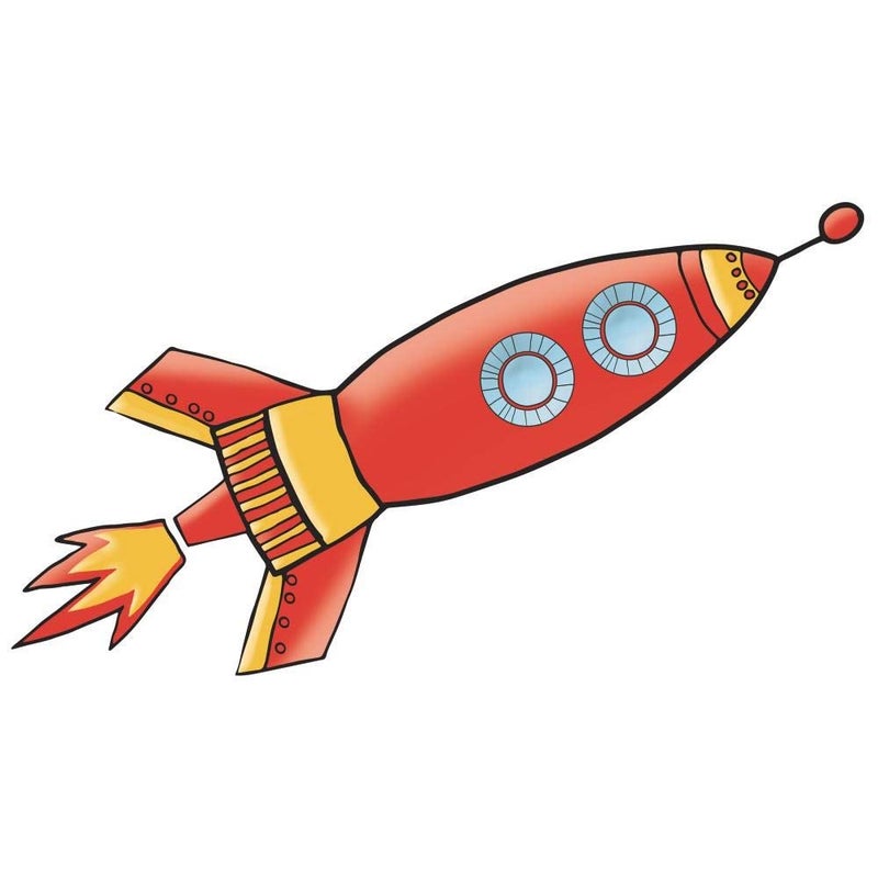 RoomMates RMK2619GM Rocket Giant Peel and Stick Wall Decals - Image 1