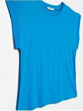 Dilvin 3504 Crew Neck Combed Cotton T-Shirt-Sax