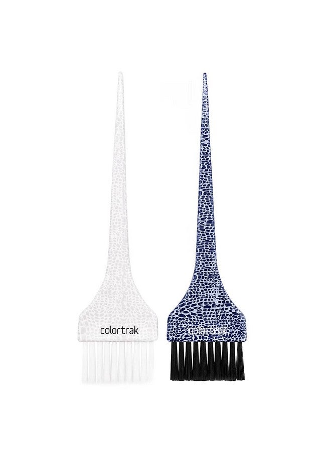 Colortrak Safari Chic Color Brushes, Prints, Perfect for Multiple Colors, Highlights, or Lowlights, 1 Firm Bristle and 1 Ultra Soft Feather Brush, Reusable and Easily Washable, 2 Brushes - Image 1
