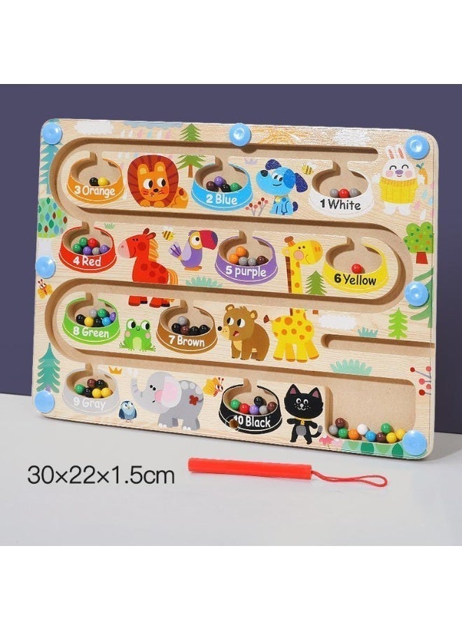 ألعاب هدايا للبنات من عمر 3 إلى 4 سنوات، ألعاب مونتيسوري للأطفال، متاهة مغناطيسية، ألوان وأرقام، ألعاب فرز الألوان، لعبة، هدية، ألعاب تعليمية للأطفال من عمر 3 إلى 4 سنوات، مونتيسوري - Image 3