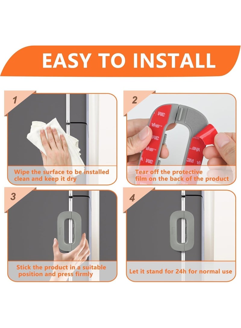 Child Safety Cabinet Lock Self Adhesive Refrigerator Door Lock – Baby Proof Fridge Lock for Cupboards, Freezer, Wardrobe and Cabinets – Toddler Safety Lock with Strong Adhesive No Drill Installation (1 Piece) - Image 3