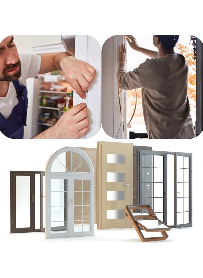 ريليو شريط عازل للأبواب، شريط ذاتي اللصق بطول 33 قدمًا لإطارات الأبواب والنوافذ، عازل للصوت والرياح والغبار، ذو التصاق أقوى. - Image 5