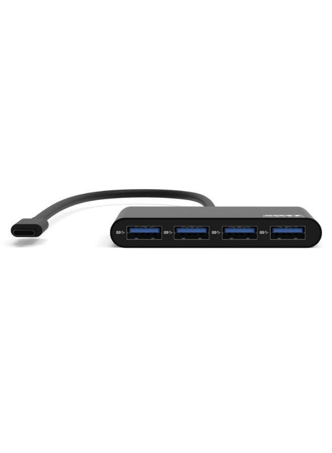 Port Designs USB Type-C Hub with 4x USB 3.0 Ports, 5 Gbps Transfer Speed, 30cm Cable, Plug & Play Compact Adapter 900123 - Image 2