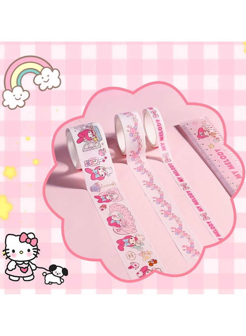 عام مجموعة قرطاسية - أدوات يوميات DIY لطيفة للمراهقين والأطفال - شريط لاصق، مسطرة، قلم وملصقات - هدية عيد ميلاد مثالية للفتيات من 4 إلى 12 سنة، هدية مثالية للعودة إلى المدرسة للأطفال! - Image 5