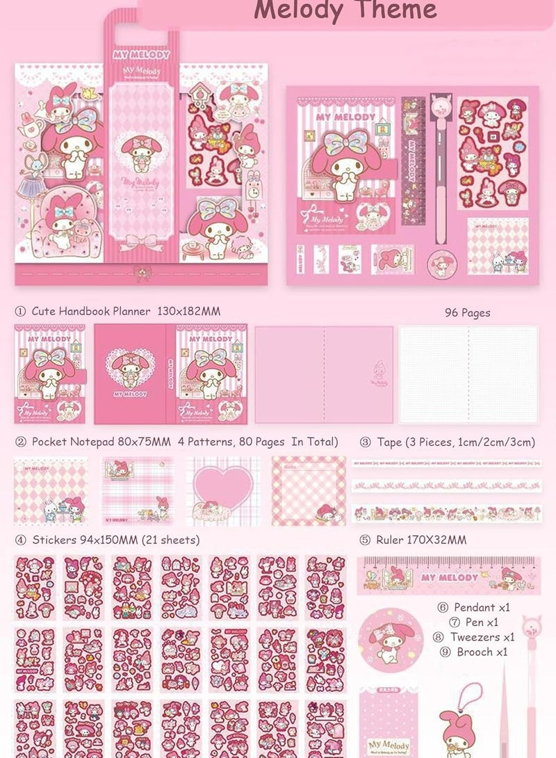 عام مجموعة قرطاسية - أدوات يوميات DIY لطيفة للمراهقين والأطفال - شريط لاصق، مسطرة، قلم وملصقات - هدية عيد ميلاد مثالية للفتيات من 4 إلى 12 سنة، هدية مثالية للعودة إلى المدرسة للأطفال! - Image 2