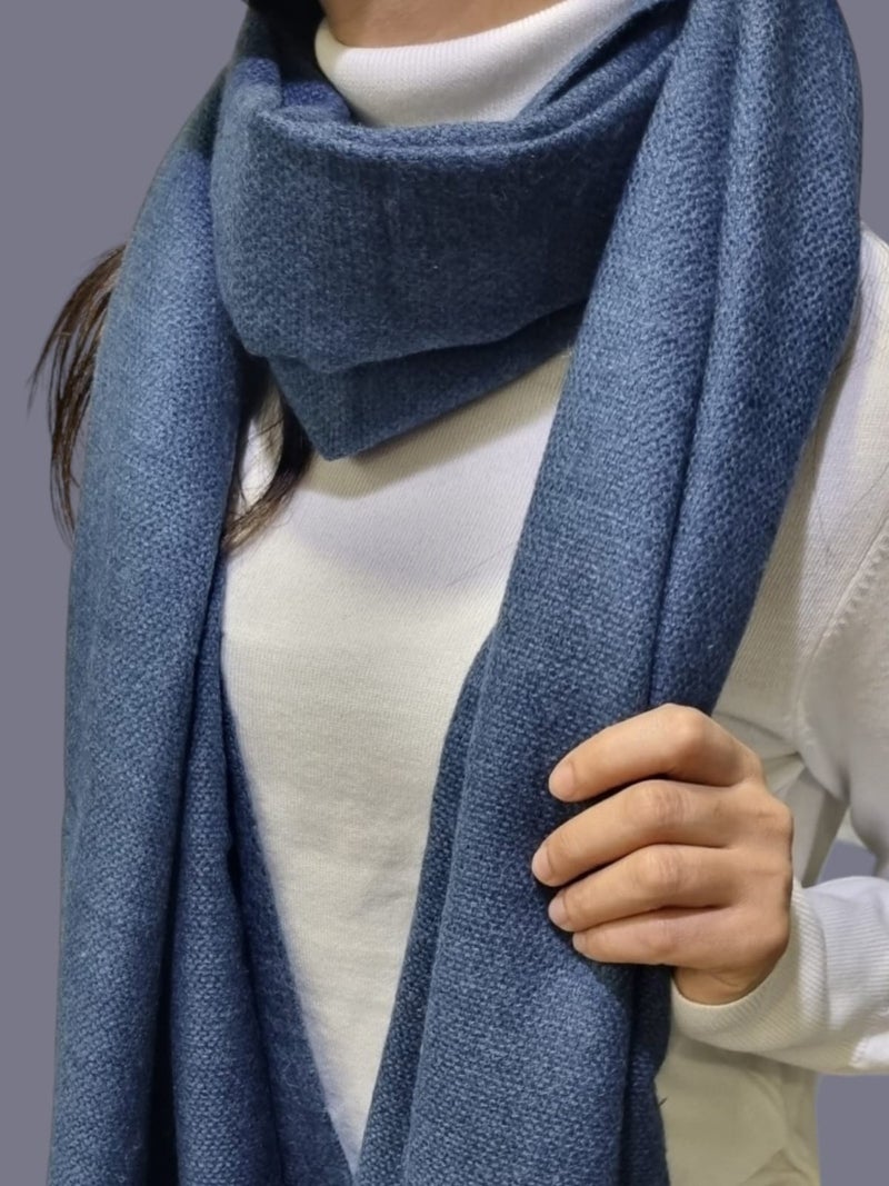 Tezzgelsin Women's Soft Wool Textured Shoulder Shawl Scarf 
