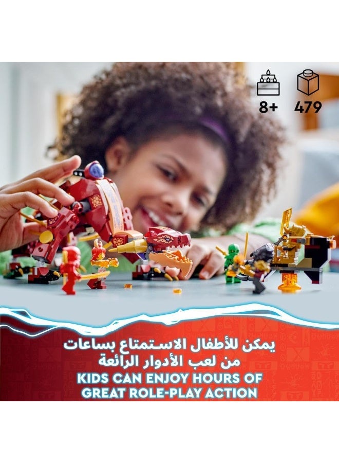 LEGO NINJAGO Heatwave Transforming Lava Dragon 71793 Building Toy Set (479 Pieces) - Image 2