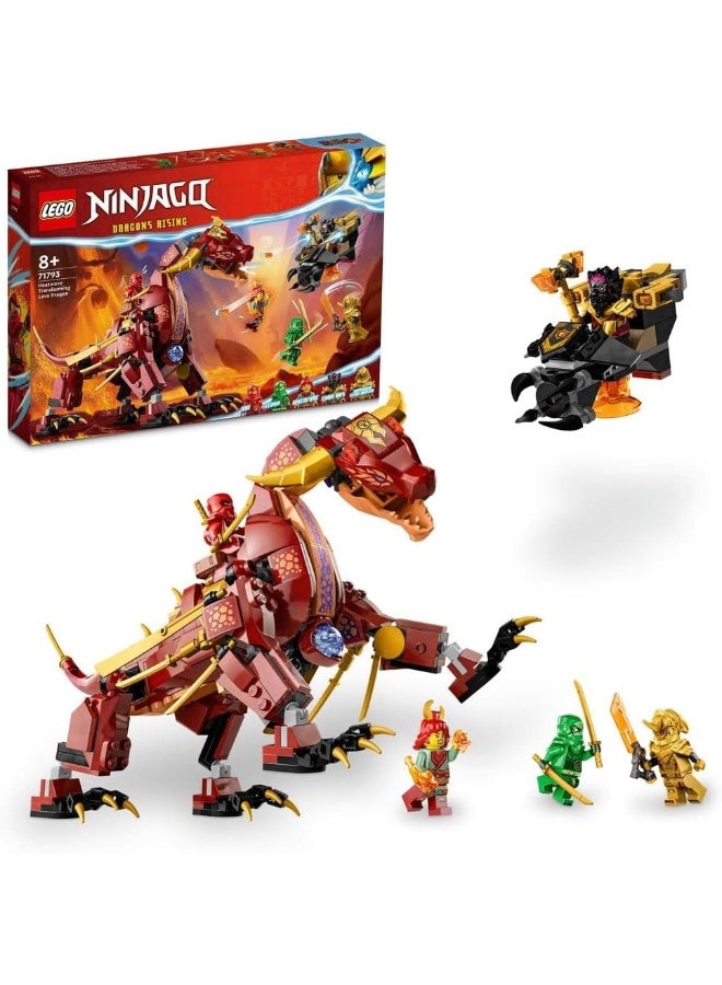 LEGO NINJAGO Heatwave Transforming Lava Dragon 71793 Building Toy Set (479 Pieces) - Image 1