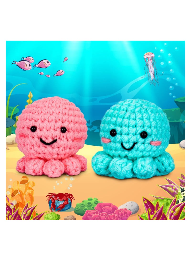 Zikra Beginner's Crochet Kit, Animal Crochet Kits Step-by-Step Crocheting Video Tutorials Crochet Starter Pack Knitting Starter Pack Beginner Knitting Kit with Crochet Tools  for Adults and Kids - Image 4