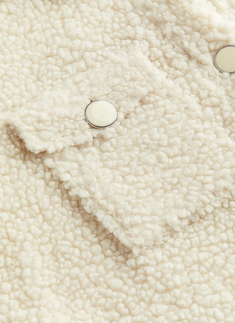 H&M Collared Teddy Cardigan