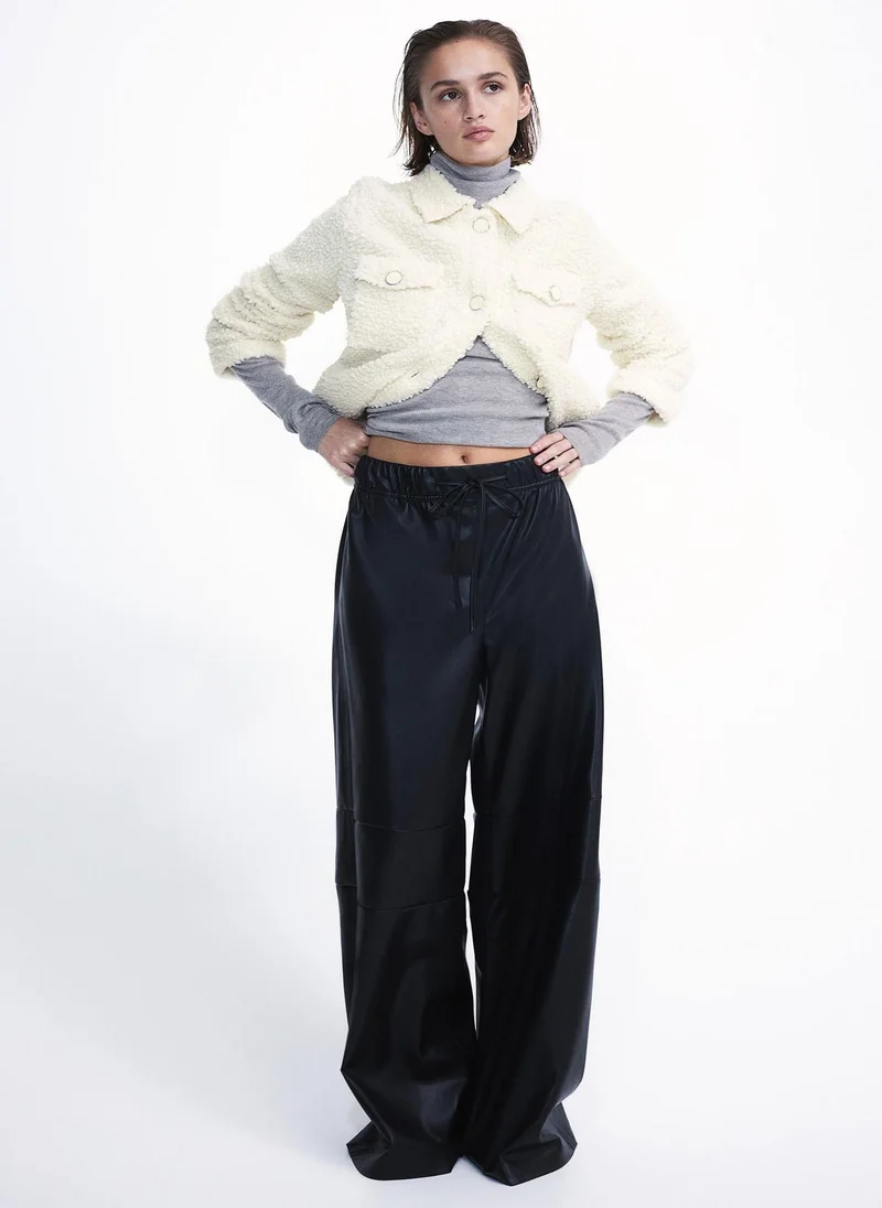 H&M Collared Teddy Cardigan