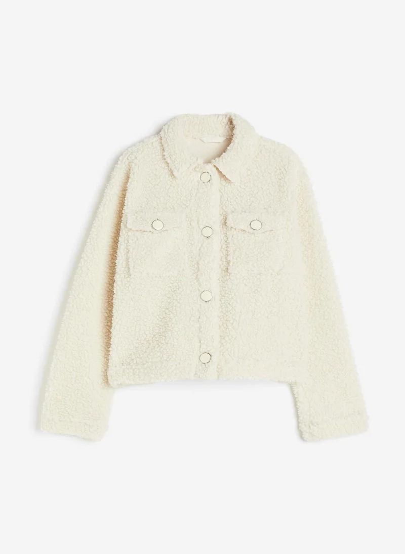 H&M Collared Teddy Cardigan