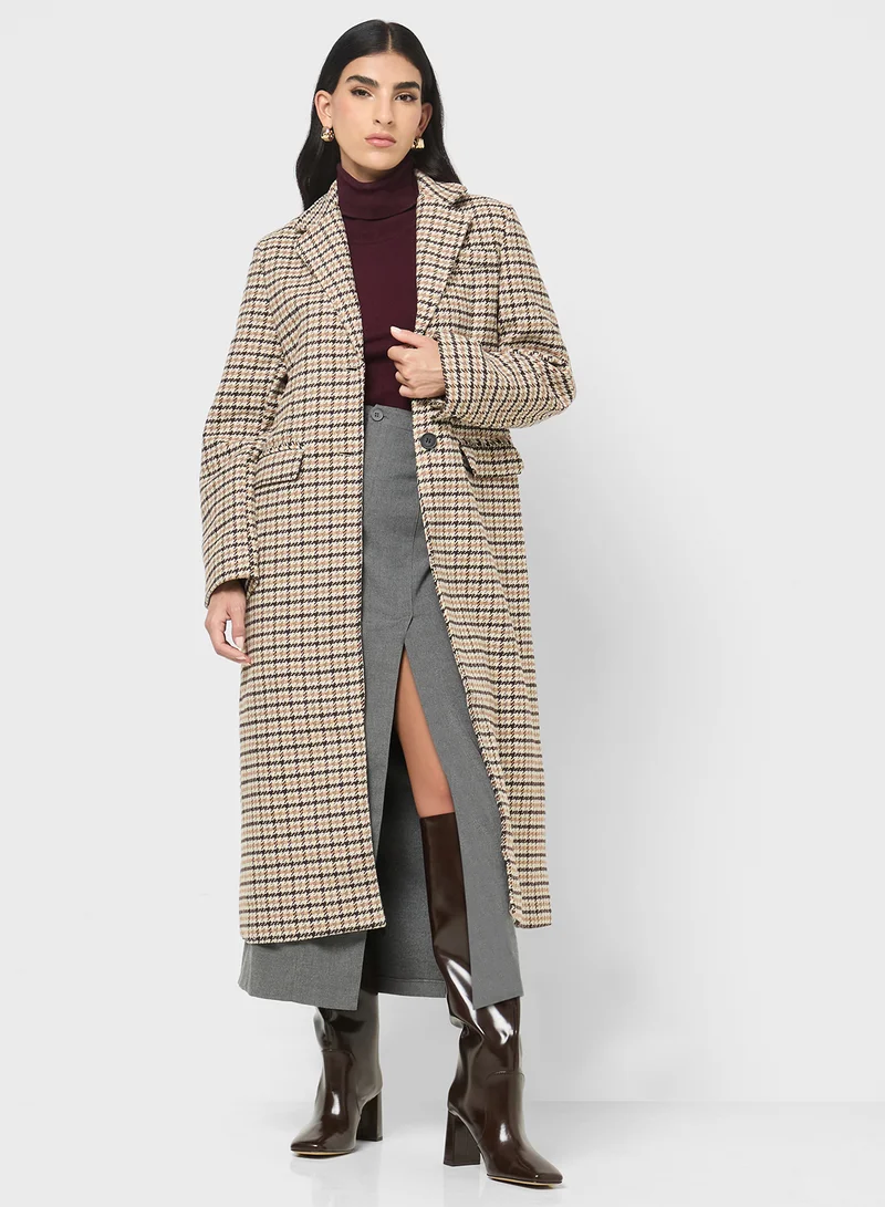 ايلا Checked Over Coat