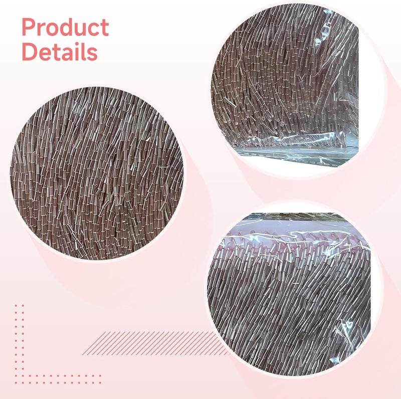 All consumer tier purchase options Sewing Beaded Fringe Trim 5.90 in (15 Cm), Crystal Glass Beads Tassel Lace, Wedding Dresses Gowns Curtains, Decorative Embellishments, by The Yard Polished safe edge - Image 5