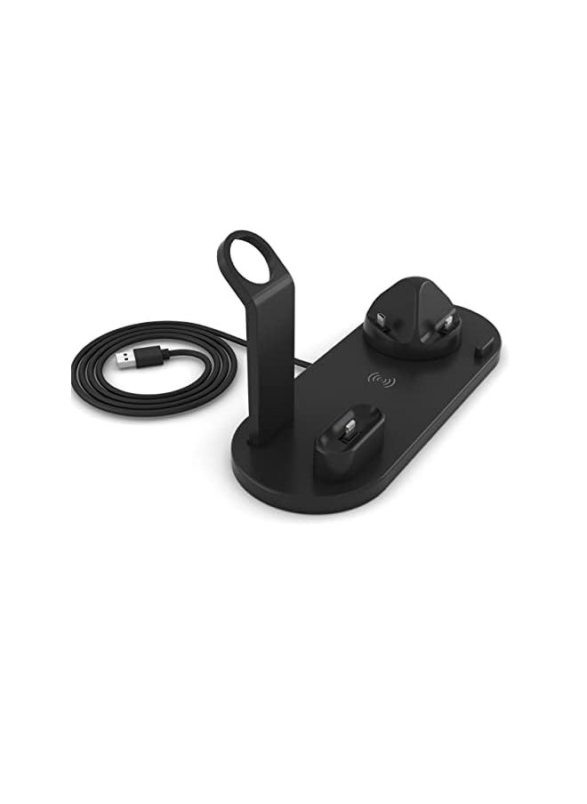 wireless charging station 4 in 1 - for multiple devices - Wireless charger Compatible for All Smart Watches, AirPods, earbuds, iPhone and all android Phones.