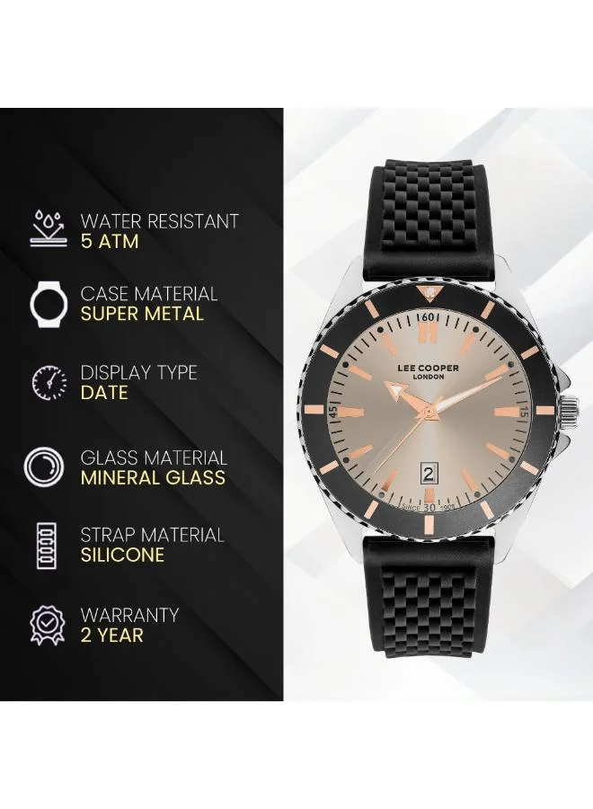 Lee Cooper  Men's Silicone DATE Watch LC07361.360 - 45 mm for Men | Best Price UAE