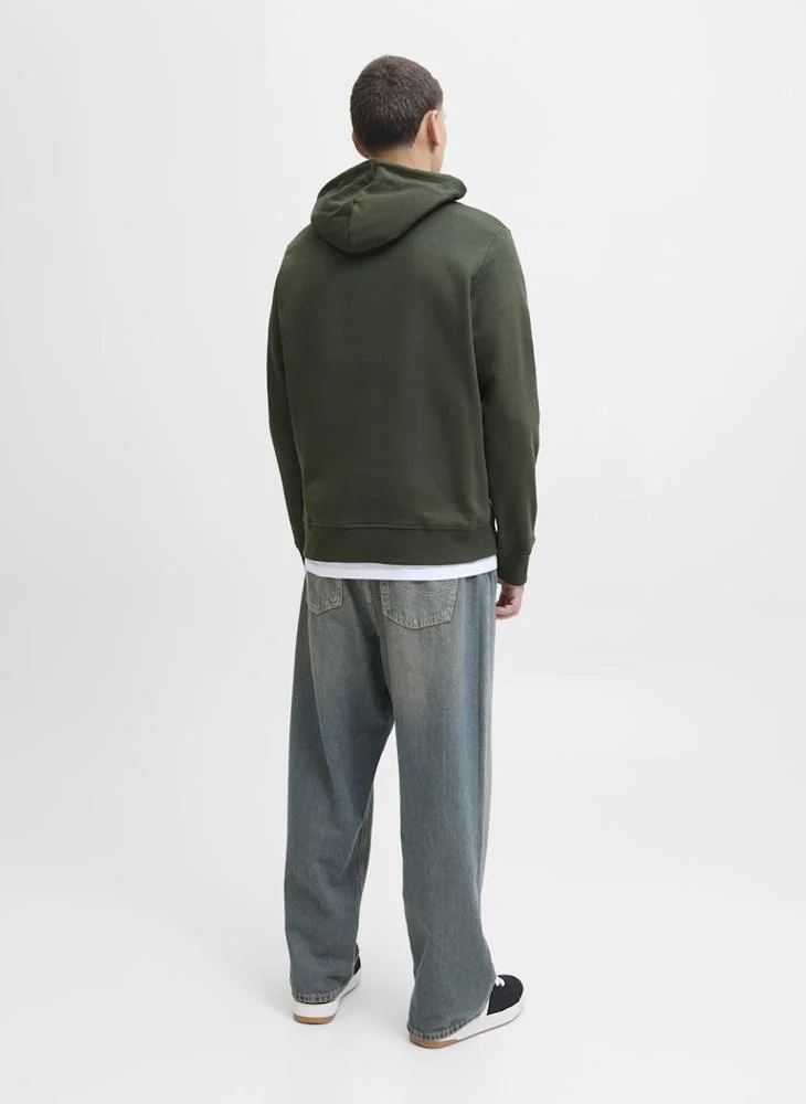 JACK & JONES Logo Regular Fit Pullover Hoodie