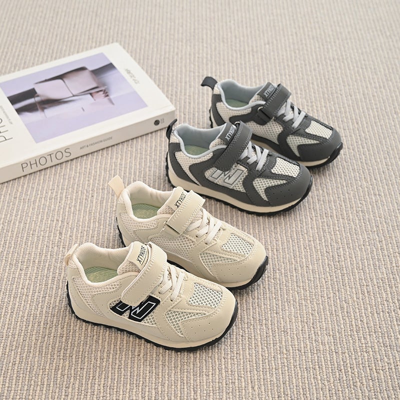 Children'S Mesh Sports Shoes 2025 Boys' Forrest Gump Shoes Girls' Breathable White Shoes Fashionable Baby Shoes - Image 2