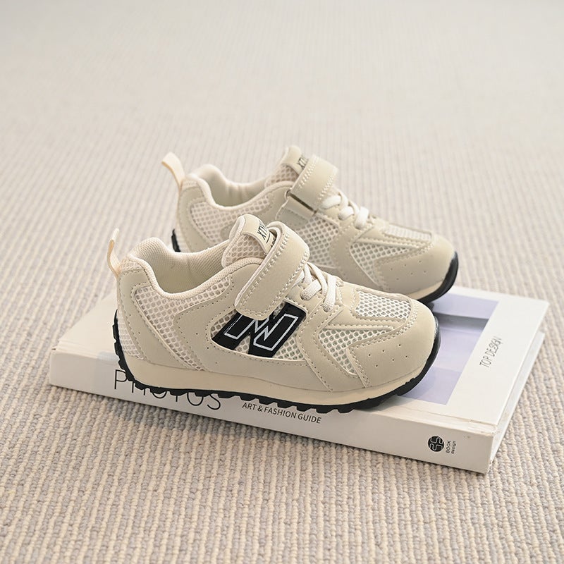 Children'S Mesh Sports Shoes 2025 Boys' Forrest Gump Shoes Girls' Breathable White Shoes Fashionable Baby Shoes - Image 4