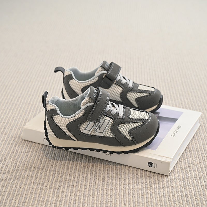 Children'S Mesh Sports Shoes 2025 Boys' Forrest Gump Shoes Girls' Breathable White Shoes Fashionable Baby Shoes - Image 3