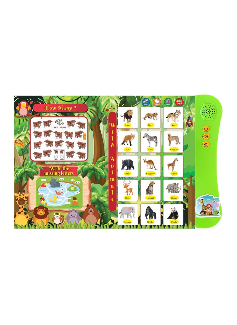 Kiddale Pack of 3 Musical Interactive Children Sound Books: ABC, Trip to Zoo & Home to Neighbourhood|Ideal Gift for Toddler|E Learning Book|Smart Intelligent Activity Books|Nursery Rhymes|Talking Book  - Image 5