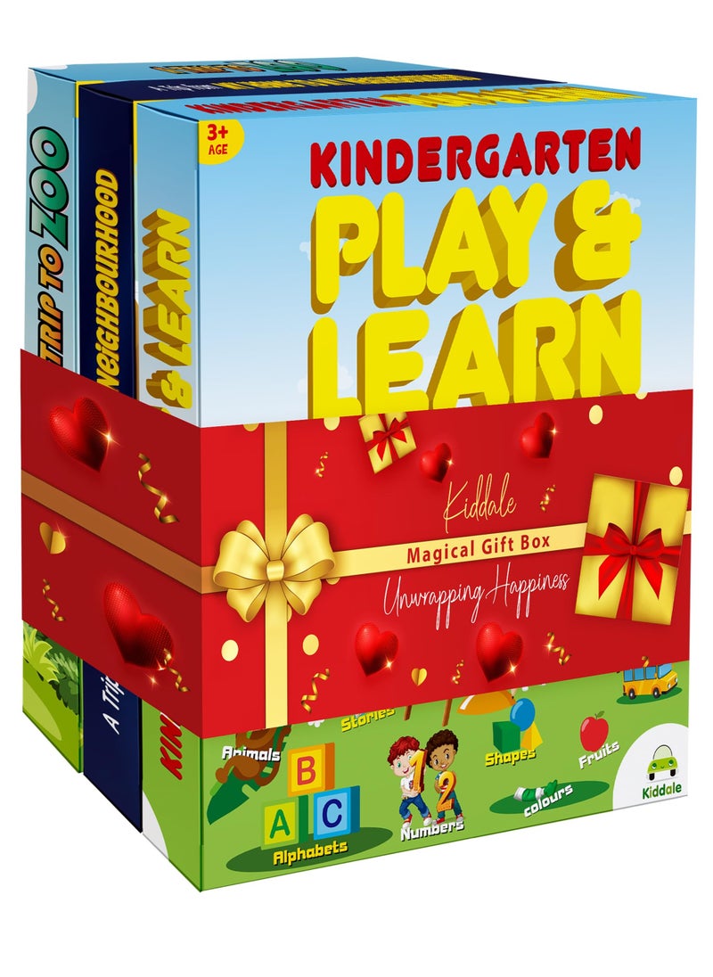 Kiddale Pack of 3 Musical Interactive Children Sound Books: ABC, Trip to Zoo & Home to Neighbourhood|Ideal Gift for Toddler|E Learning Book|Smart Intelligent Activity Books|Nursery Rhymes|Talking Book  - Image 1