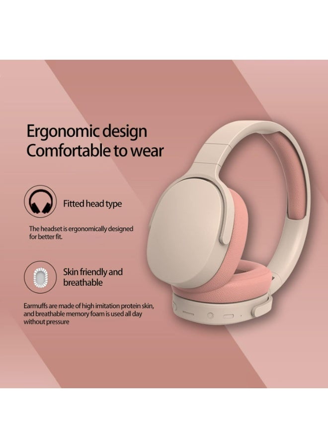 Over Ear Headphones Wireless Bluetooth,HiFi Foldable Intelligent Noise Cancelling Adjustable Wireless Headset, Clear Call Quality, iOS & Android for Sports Headset for Gaming Gym PC Laptop - Image 3