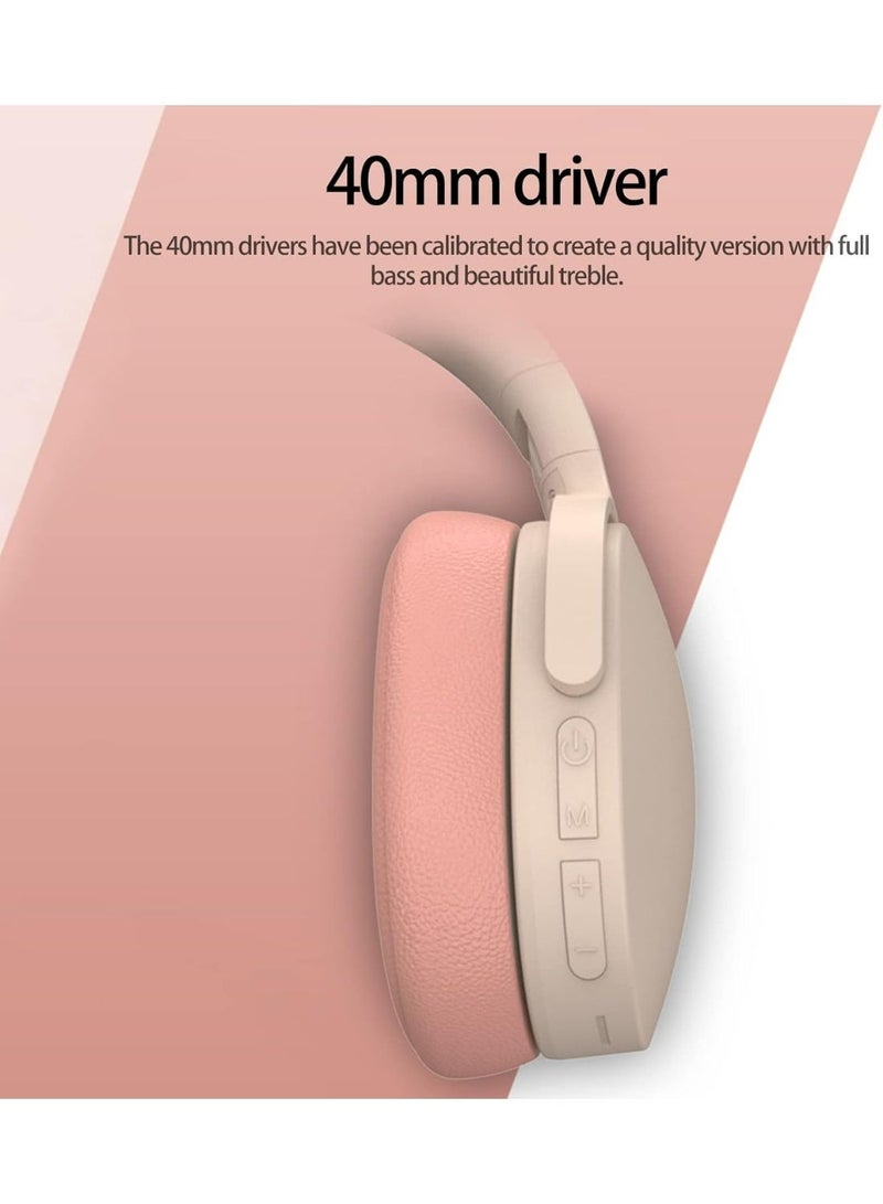 Over Ear Headphones Wireless Bluetooth,HiFi Foldable Intelligent Noise Cancelling Adjustable Wireless Headset, Clear Call Quality, iOS & Android for Sports Headset for Gaming Gym PC Laptop - Image 4