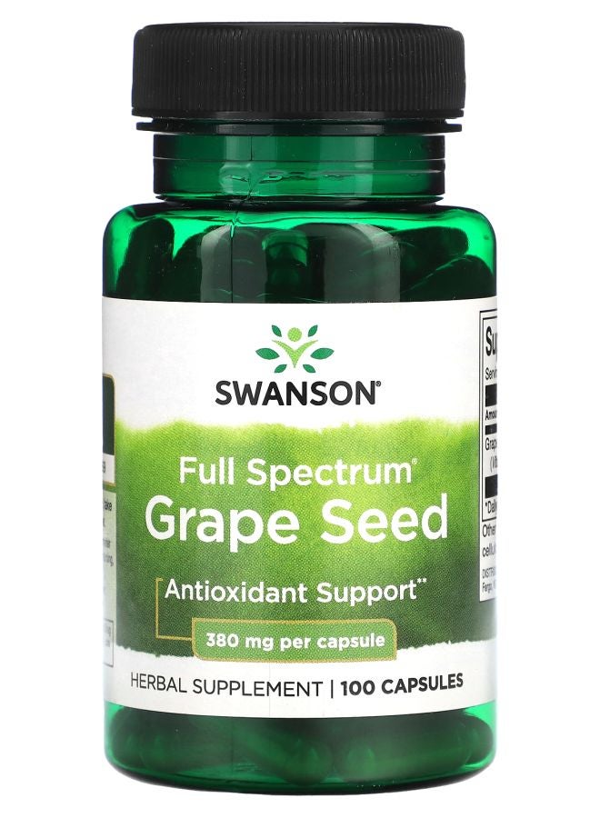 بذور العنب كاملة الطيف 380 ملغ 100 كبسولة