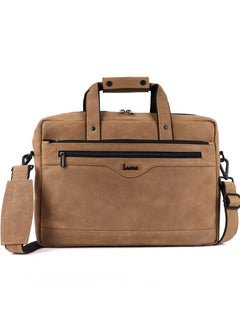 LAVERI LEATHER LAVERI Laptop Bag for Men - Leather Messenger Bag for Office - Fits up to 15 Inch Laptop - Shoulder Bag with Multiple Compartments - Executive Leather Bag for Work/Travel/Casual  - 2815  - Image 5