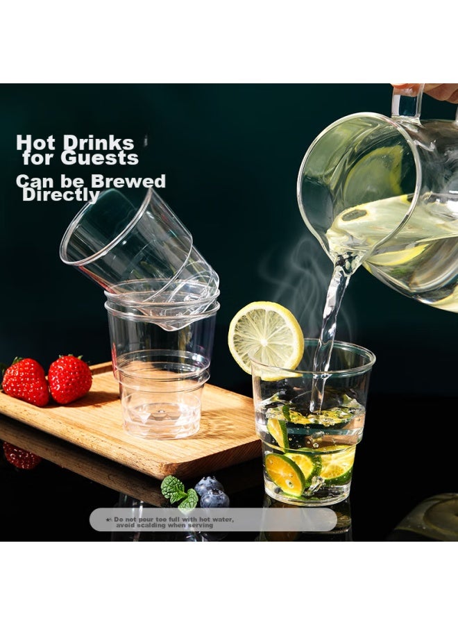 Maryya Disposable Cups Aviation Cup 200ml*50 Food Grade Thickened Plastic Cups Transparent Water Cups Beverage Cups - Image 3