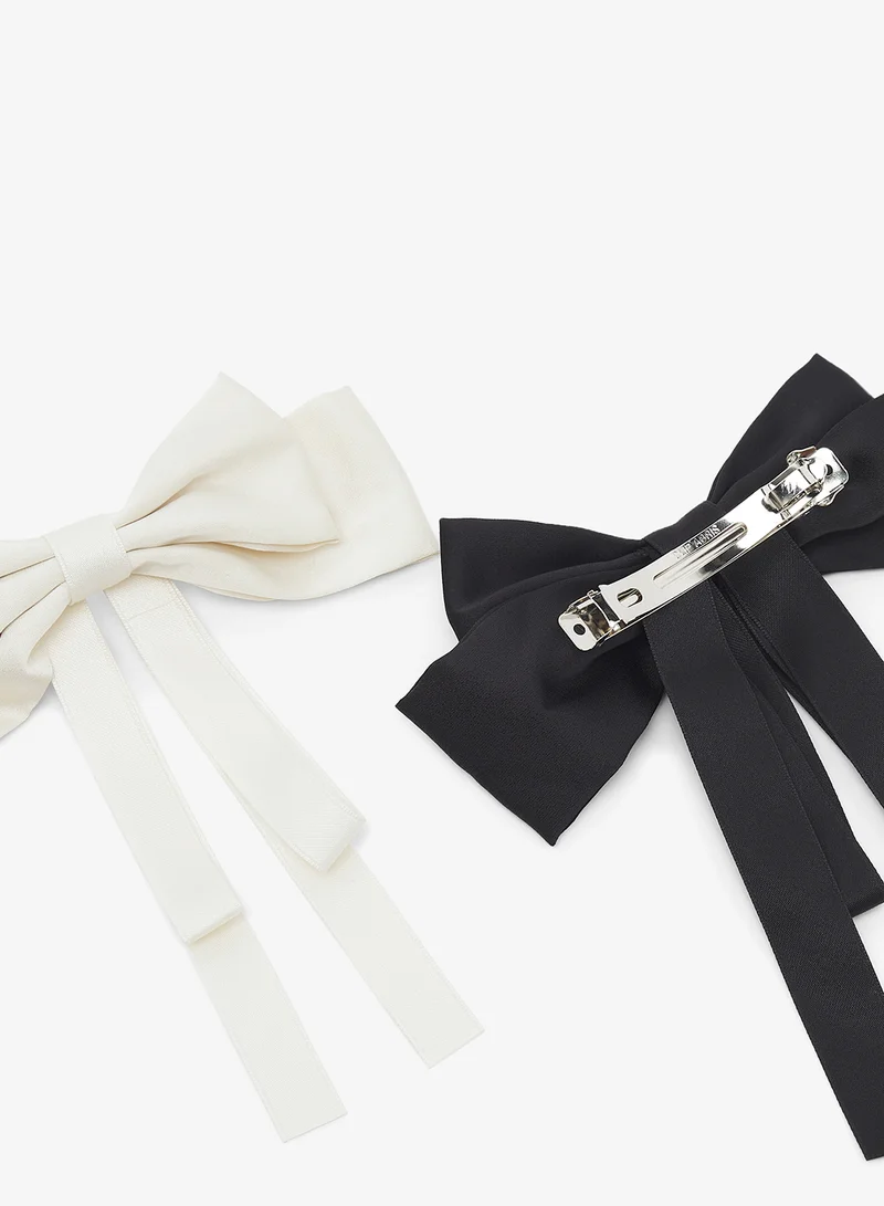 Ginger 2PK Satin Bow Clip