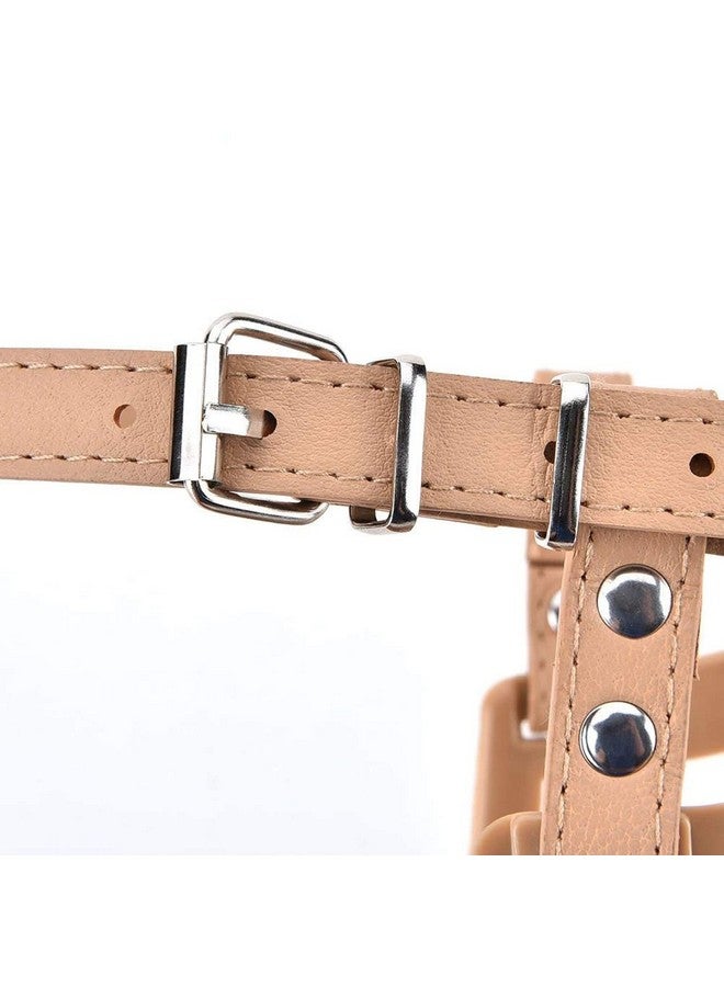 إيميلي بيتس كمامة سلة للكلاب، غطاء فم بلاستيكي للكلاب، واقي للعض مع حزام قابل للتعديل، يمنع المضغ والعض، خفيف الوزن، متين، مستلزمات العناية بالكلاب (رقم 7، بيج) - Image 3