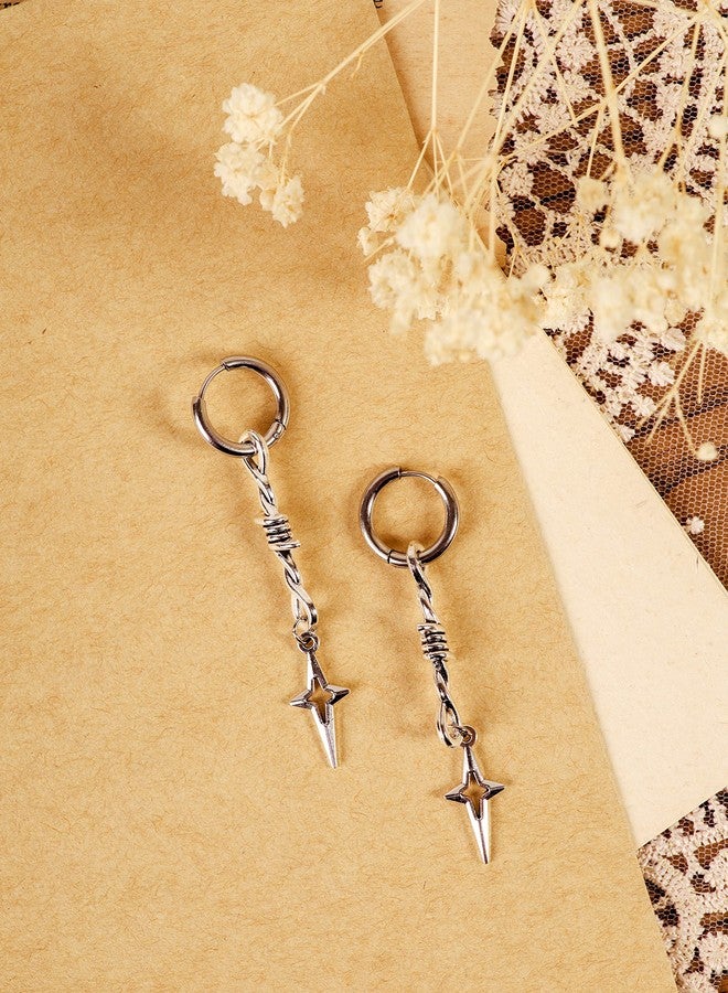 Sacina Gothic Punk Grunge Spike Earrings, Goth Emo Punk Grunge Earrings, Goth Jewelry, Halloween Christmas Jewelry Gift For Women - Image 5