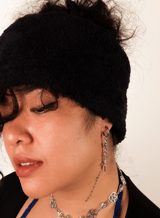 Sacina Gothic Punk Grunge Spike Earrings, Goth Emo Punk Grunge Earrings, Goth Jewelry, Halloween Christmas Jewelry Gift For Women - Image 2